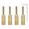 Monosaudio 4pcs Speaker Banana Plugs, Pure Copper Gold-Plated Double Screw Lock Connectors for 10-17AWG Speaker Wire with Hex Wrench