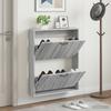 Wall Mounted Shoe Cabinet HAARLEM 71 x 17 x 86 cm Sonoma Grey