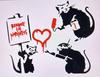 Set of 3 Banksy Mouse STICKER JAPAN Cutting Sticker Decal Sticker Waterproof Waterproof Durable