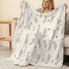 Soft High-Density Fleece Throw Blanket - Minimalist Pear Design, Warm Home Decor, Halloween & Christmas Gift