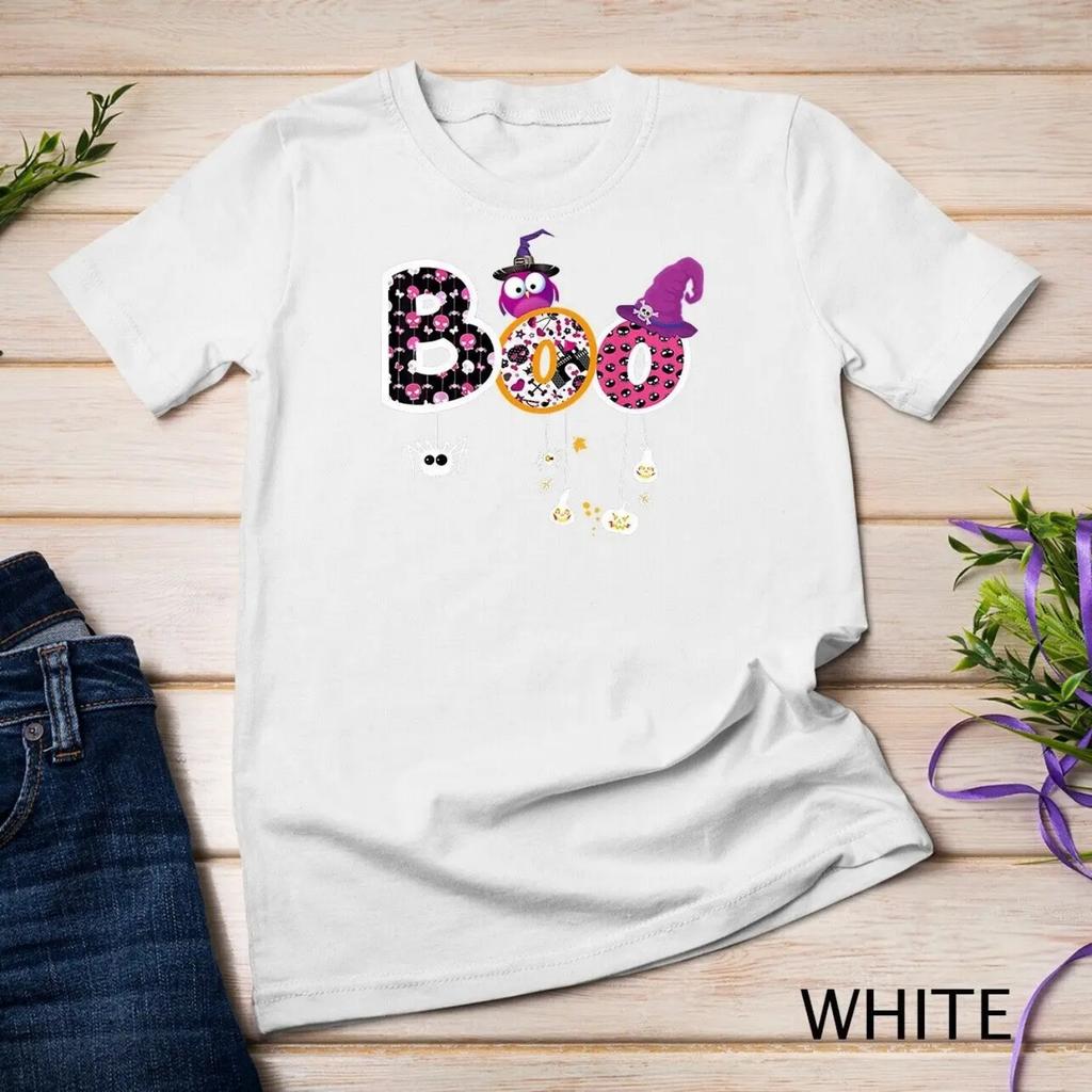 Boo Halloween Costume Spiders Ghosts Pumkin Witch Hat T Shirt