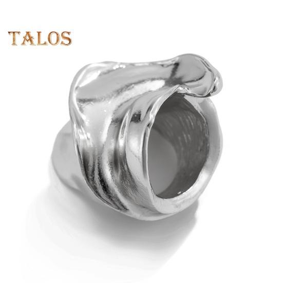 Женское кольцо в стиле хип-хоп, крупное, нестандартное, глянцевое, витое кольцо, каплевидное, сплавное, плиссированное кольцо, модные аксессуары