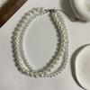 Party Gift Double Layer For Girls Women Necklace Korean Neck Jewelry Clavicle Chain Choker Pearl
