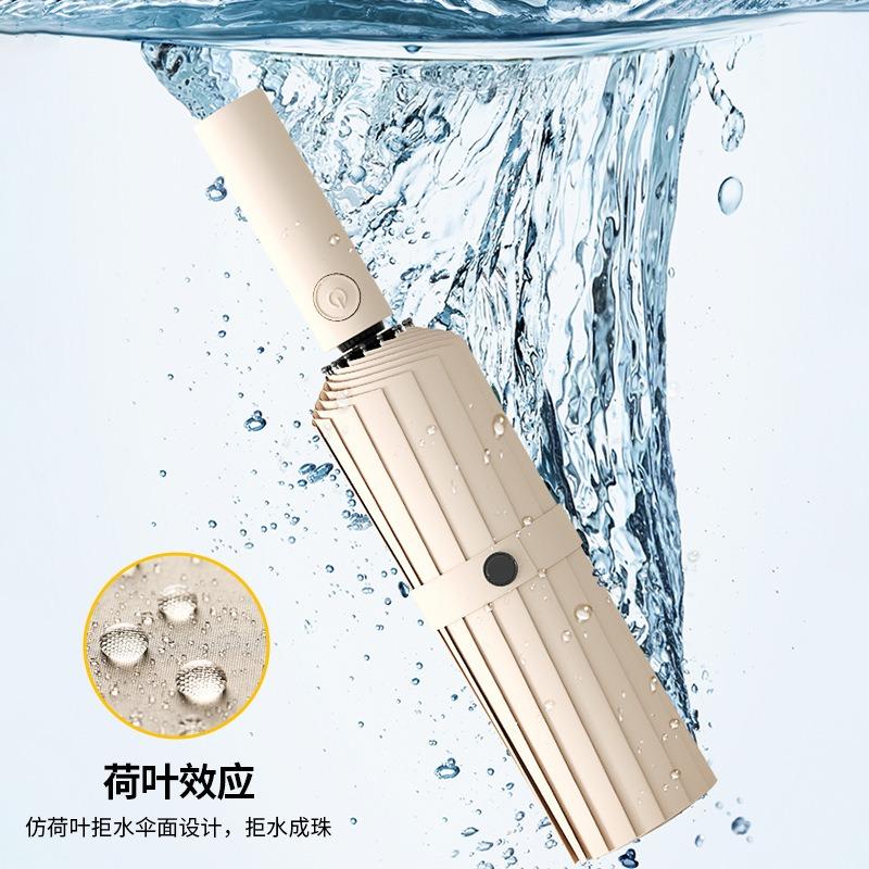 32-Bone Fully Automatic Enlarged Thick Umbrella, Female Sunny and Rain Reinforced Folding Wind-resistant Male Sun Umbrella, Sun Protection UV