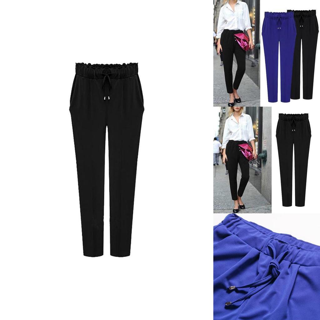 Comfortable Women Harem Pants Long Trousers With Drawstring And Breathable Fabric