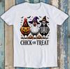 Chick or Treat Halloween Chicken Meme Parody Funny Gift Tee T Shirt M1751