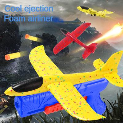 Забавные игрушки для детей, самолет, катапульта, стрельба, игра, подарок на день рождения, новый самолет, пусковая установка, пузырчатая катапульта с игрушечным самолетом