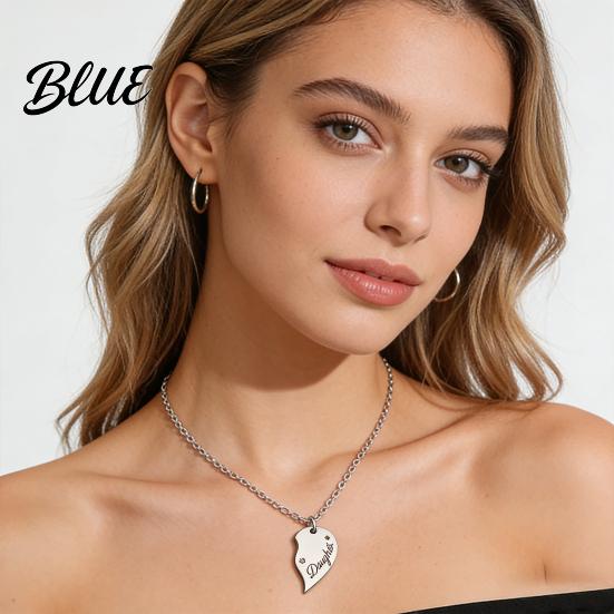 Matching Family Necklaces 1 Pair Necklace Bonds Heart-Shaped Pendant Sentimental