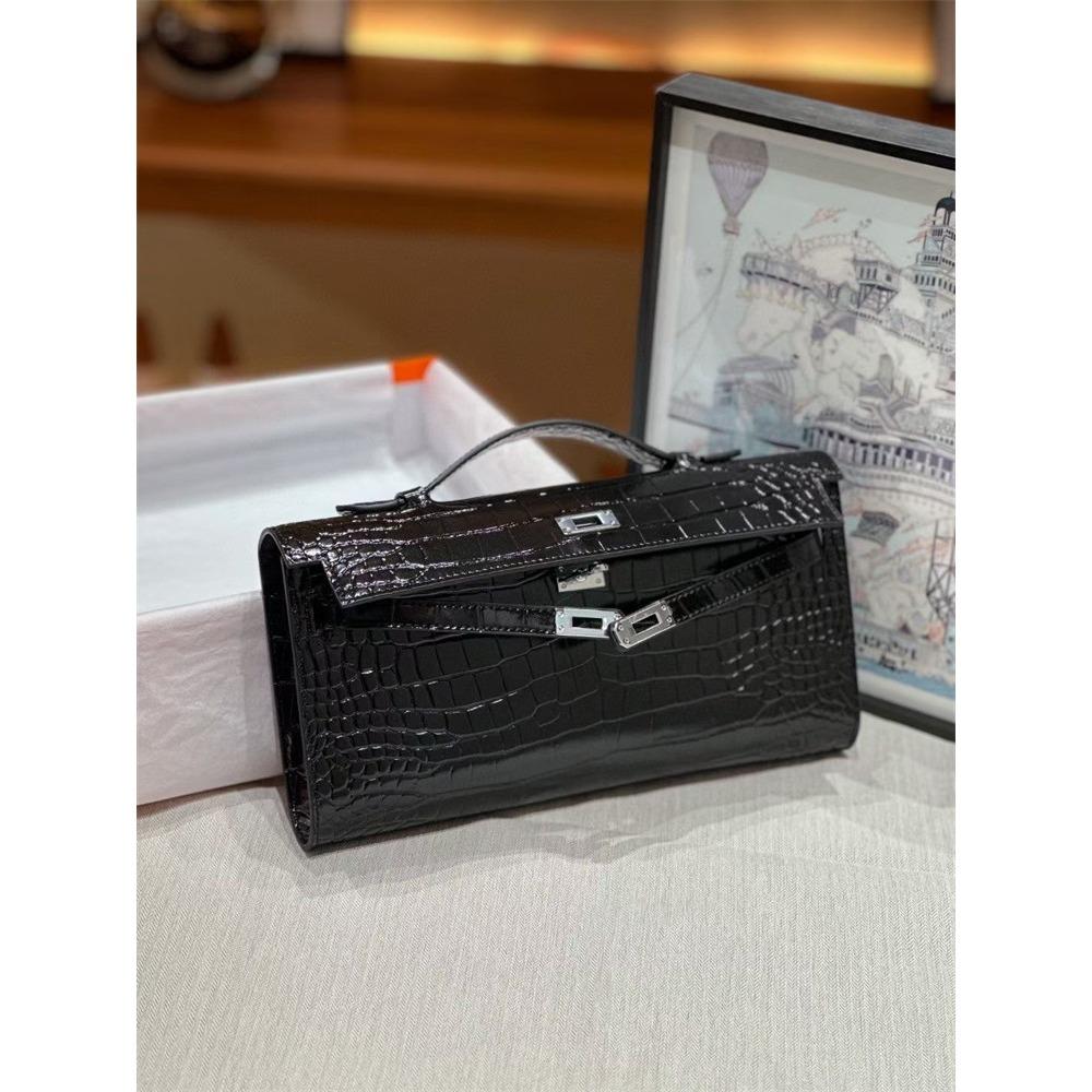 Новая длинная сумка-клатч KL с рисунком ладони коровья кожа с рисунком аллигатора коровья кожа подмышечная сумка сумка через плечо женская сумка тренд