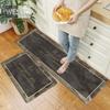 Black Gray Marble Kitchen Rug Fashion Soft Memory Foam Bathroom Carpet Luxury Home Decoration Kitchen Runner Rug 1pcs/1Set