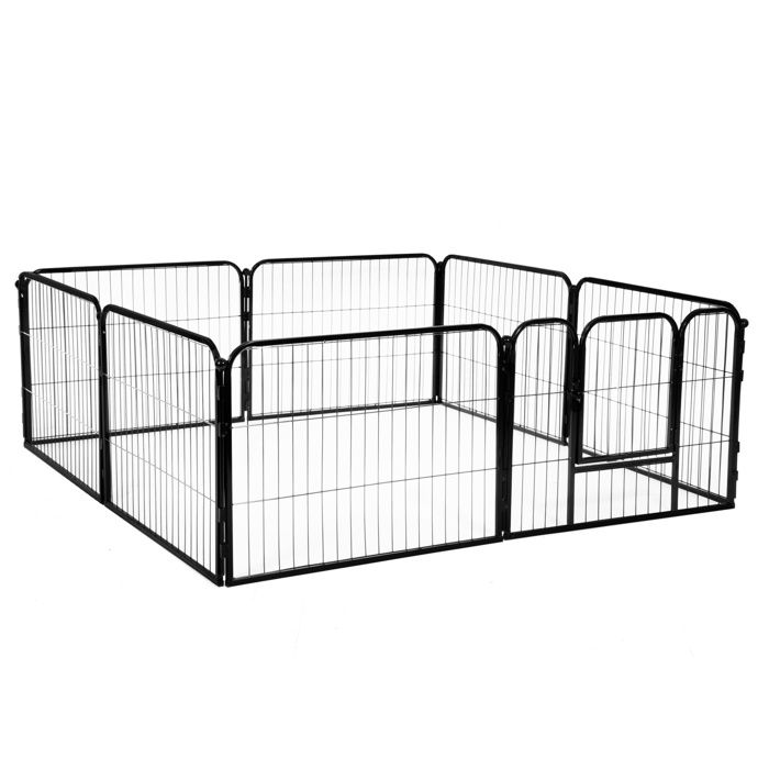 Enclos pour petits animaux - Springos® - Pliable - 8 panneaux - 165x165 cm - Hauteur 60 cm