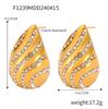 Модные легкие роскошные серьги-гвоздики с бриллиантами, серьги-гвоздики в форме капли воды, титановая сталь с покрытием из 18-каратного золота, серьги с индивидуальным дизайном