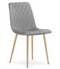 TURIN chair - light gray velvet / wood color legs x 2