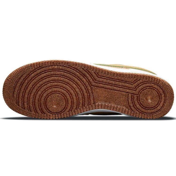 Nike Air Force 1 07 Premium Happy Pineapple - пробковые мужские кроссовки коричневые разноцветные льняные DJ2536-900