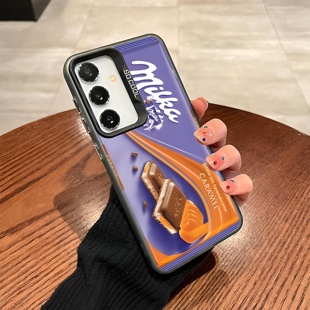 Чехол для телефона Milka Chocolate Cow Cookies для Samsung Galaxy S24 S23 S22 S21 S20 Note20 Ultra Plus Fe, цвет серебристый