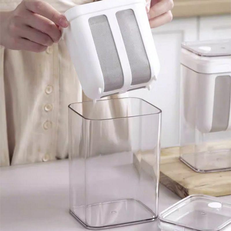 Дуршлаг для йогурта с крышкой 1800 мл Дуршлаг для продуктов Кухонные инструменты с мешком из мелкой сетки Сепаратор сыворотки для соевого молока Фруктовый сок Суп