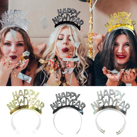 Новогодняя повязка на голову, светоотражающий аксессуар для головы, создающий атмосферу, повязка для волос с Новым годом на Рождество