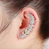 Alloy diamond single-sided earrings creative leaf ear clip fashion 1