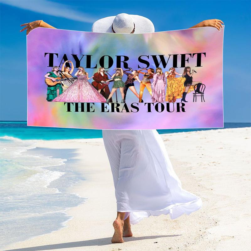 Swift Print Beach Towel, Large Soft Quick Dry Towel for Beach Camping Swimming