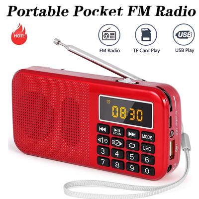 Цифровое портативное радио AM SW Super Bass Стерео FM-радио Динамик с кнопкой блокировки TF USB AUX Перезаряжаемая батарея
