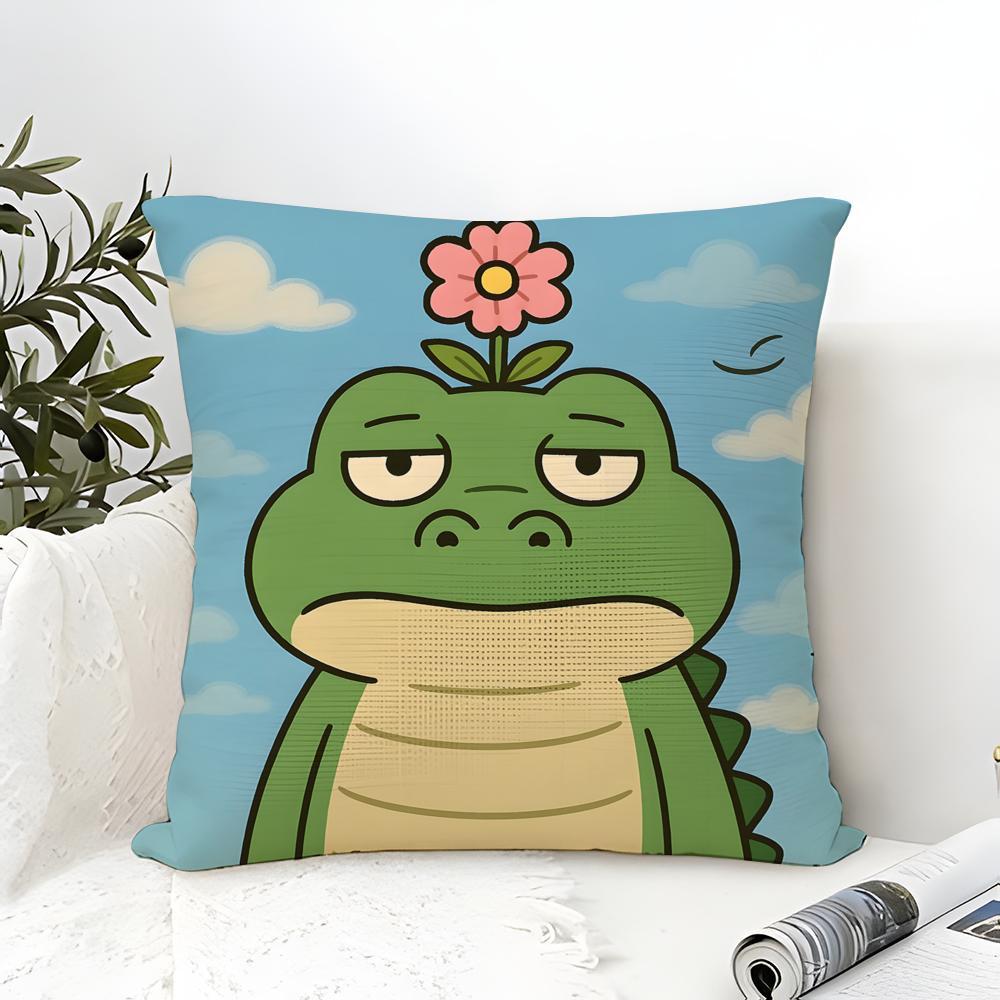 Surprised Cat Funny Party Pattern Pillow Case Cotton Linen Fabric Square Zipper Pillowcase Home Decorative Living Room