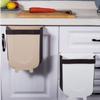 Kitchen Cabinet Door Hanging Trash Can Garbage Folding Waste Bins Collapsible Dry Wet Separation