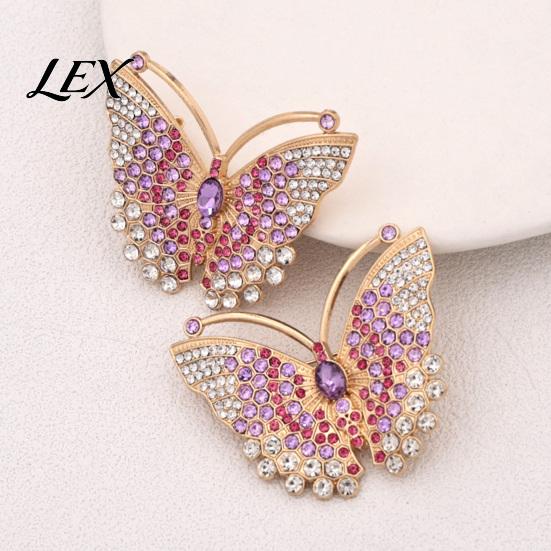 Jackets Butterfly Pin Rhinestone Brooch for Women, Vintage Insect Lapel Pin, Women Decorative Accessory Clothes Scarf Shawl Dress Bag Clothing