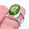 Natural Peridot Gemstone Handmade 925 Sterling Silver Jewelry Ring Size 6.5 Q7Z58