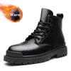 Fashion Men's Genuine Leather Winter Ankle Women Trekking Snow Black Designer Tactical Ankle Boots Outdoor for Men Work Shoes Sneakers