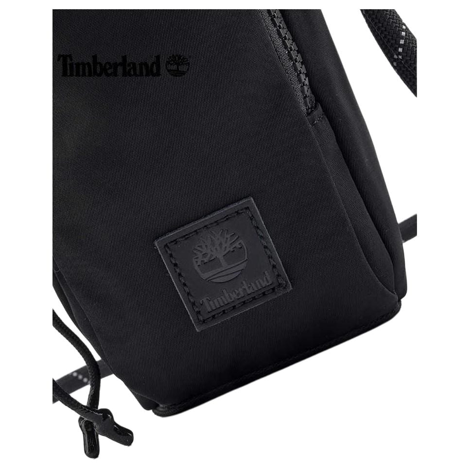 Timberland Logo Design Shoulder Bag, Crossbody Bag Unisex Black A6EH9