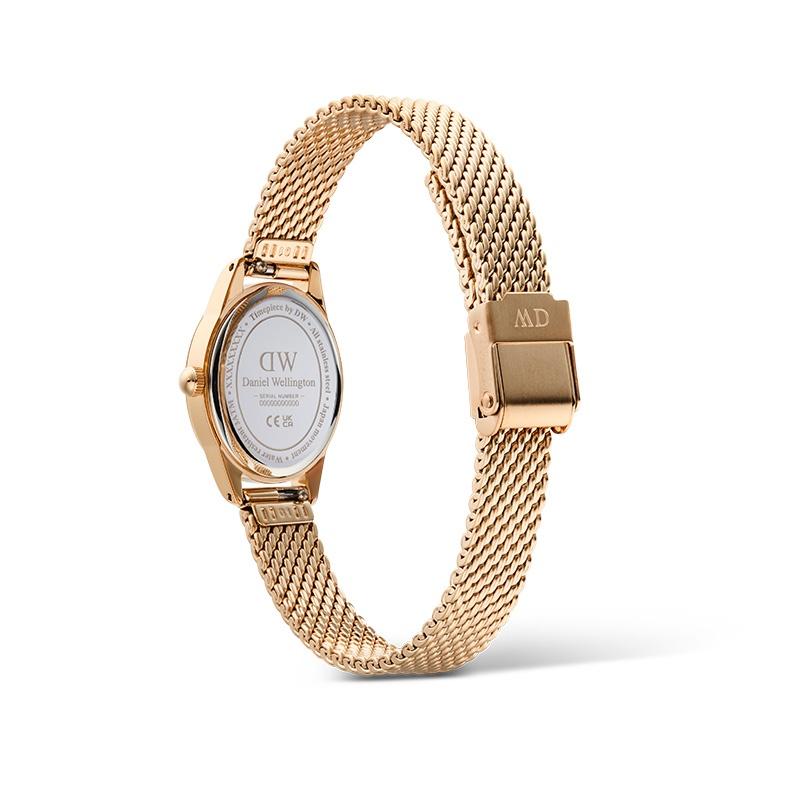 Daniel Wellington Watch Quartz Movement White Dial Women's Watch Fashionable Eye-catching Elegant Oval Rose Gold Watch DW00100940