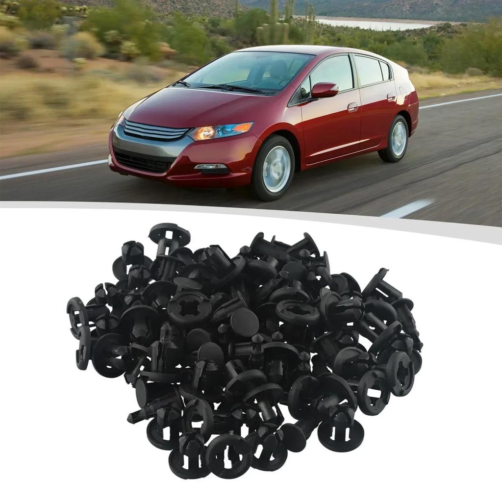 50pcs 10mm Hole Car Nylon Rivet Fastener Bumper Clip Retainer Screw Fender For ------------===ar Fasteners Clip Auto Accessories