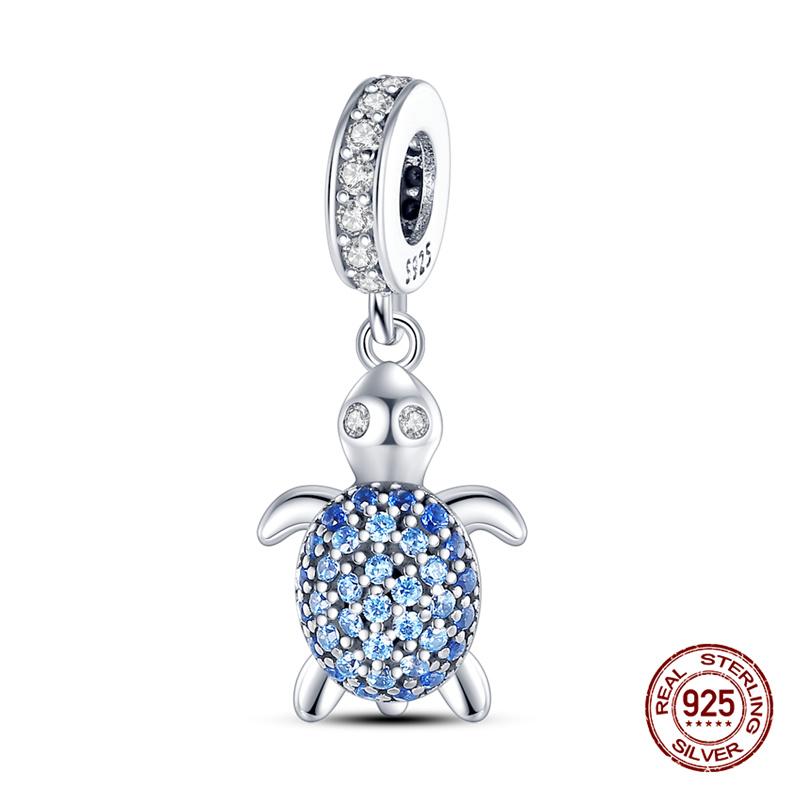 New In Original Charm Copper Ocean Series Sea Turtles Charms Beads Fit 3Mm Original Bracelet For Women Diy Fine Jewelry Gift