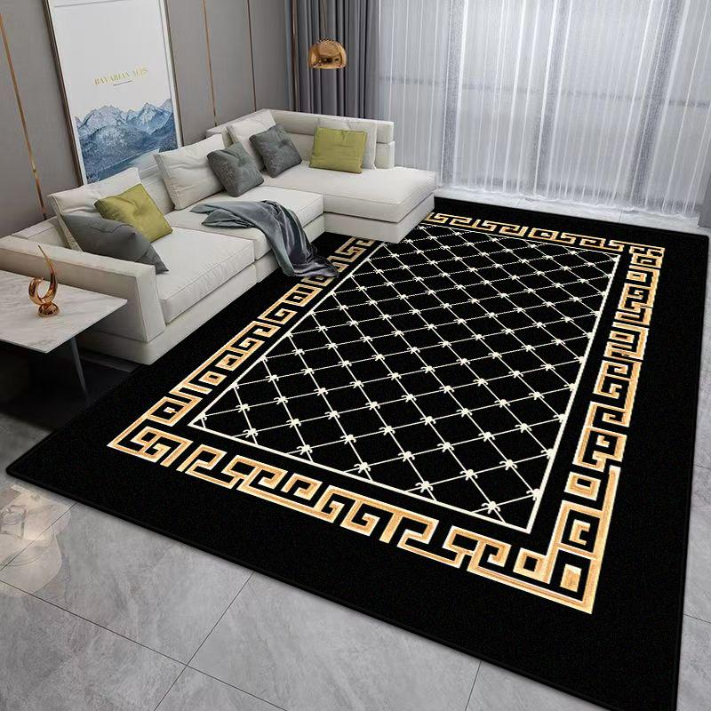 Modern Decorative Carpet black Living Room Minimalist Style Home Decor Home Large Area Bedside Washable Floor Mat Dining Room
