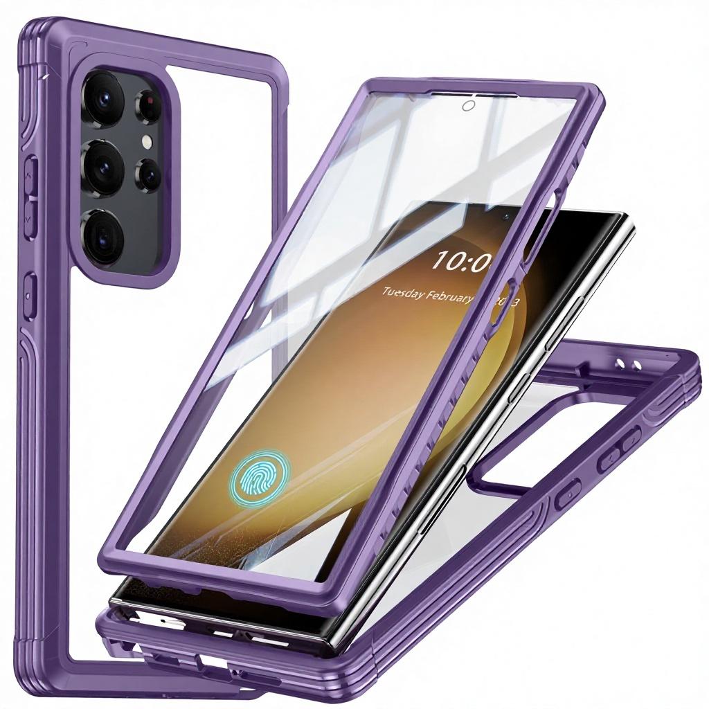 For Samsung Galaxy S25 Ultra Plus S23 Full 360 Magnet Protection Outdoor Waterproof Wireless Charge Case for Galaxy S24 Ultra