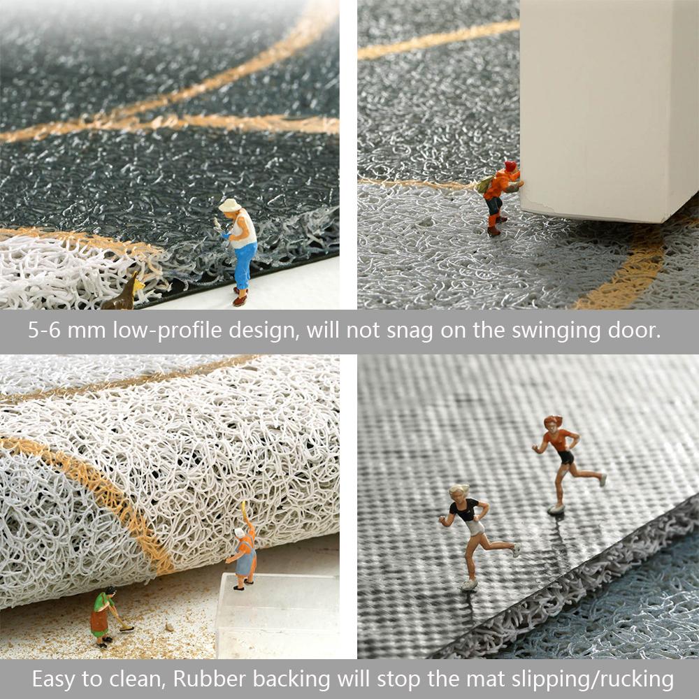 Лесной приветственный коврик Входной ковер Коврик для двери для помещений и улицы Низкопрофильный коврик для двери Моющийся Нескользящая резиновая основа Низкопрофильный коврик