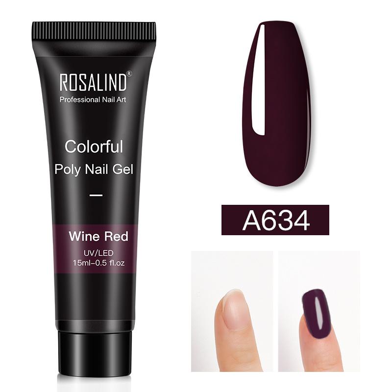 ROSALIND 15 мл блестящий УФ-гель для наращивания ногтей лак для ногтей быстрое наращивание полигель для ногтей для дизайна ногтей