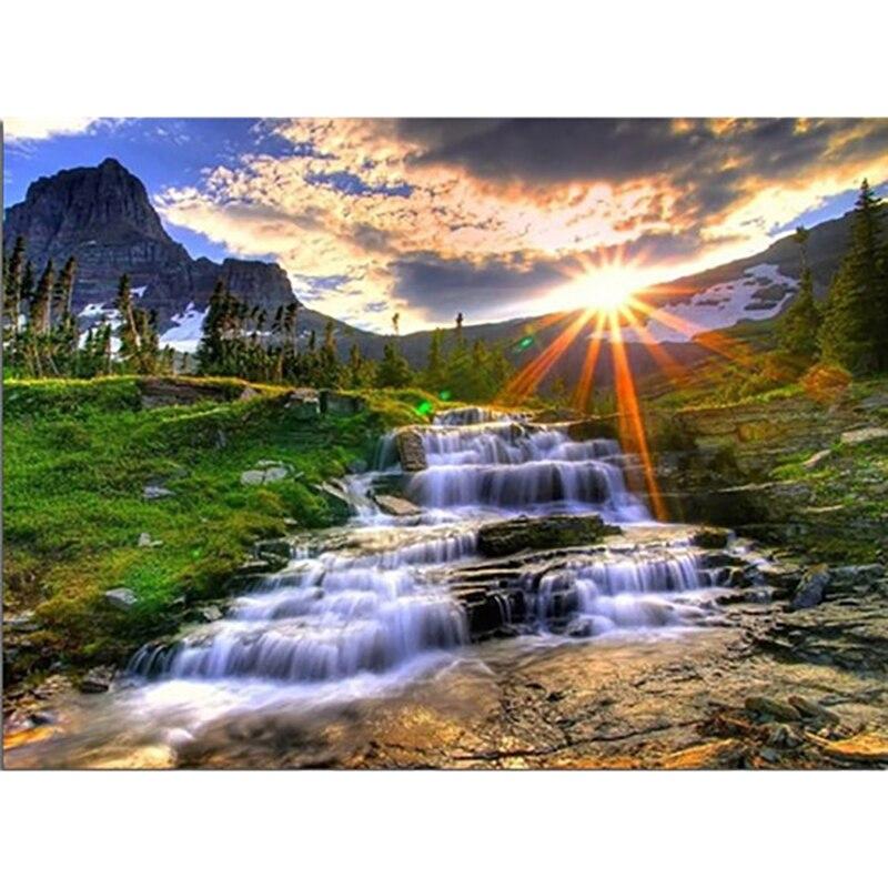 5D Алмазная живопись Пейзаж с полным круглым сверлом для домашнего декора