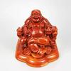 Миниатюрная фигурка одного из Семи Богов Удачи Хотэя, натуральный камень Шоушань Гибискус, статуэтка Будды, амулет на удачу в богатстве (высота 9 см x ширина 8 см)