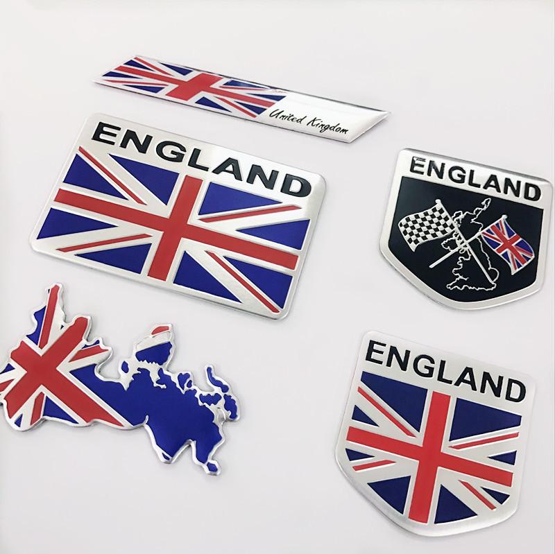 1 шт. 3D Алюминиевый Флаг Национальной Карты Соединенного Королевства ENGLAND UK Значок Эмблема Наклейка на Автомобиль Мотоцикл Для Land Rover MINI Jaguar FG5