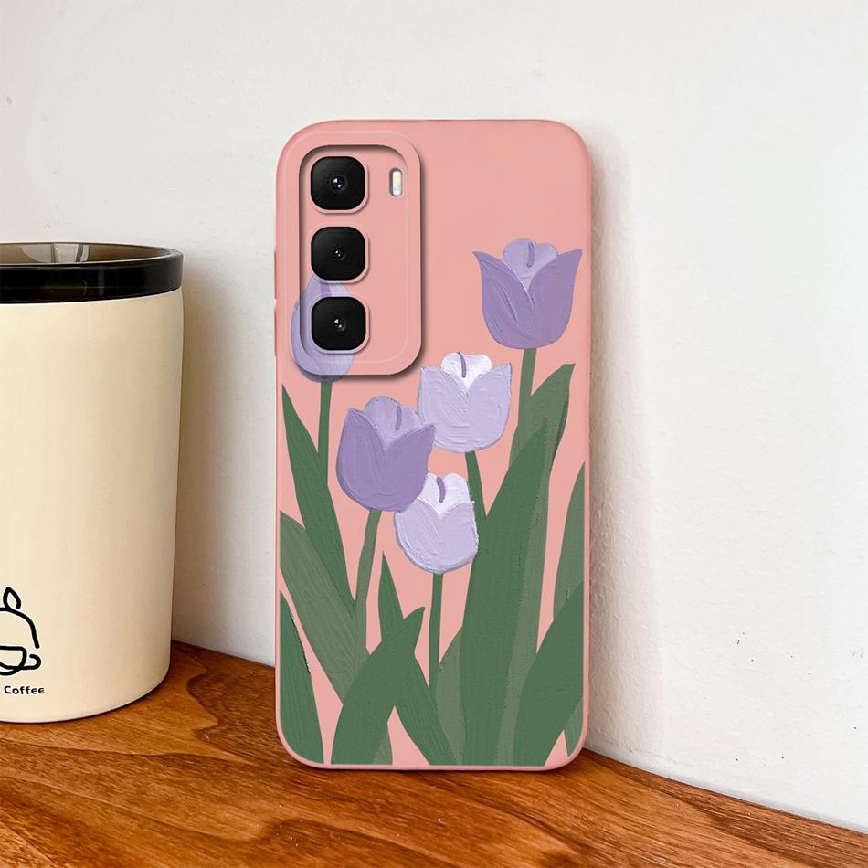 For Infinix Hot 60 Pro Plus 60i Phone Case Colourful Patterns Cover For Infinix Hot 60Pro+ Soft Liquid Silicone Anti Drop Bumper