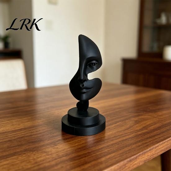 Элегантная Абстрактная Статуя Лицо Арт Скульптура, 3D Печатное Минималистичное Настольное Украшение, Современная Контурная Фигура Человека для Гостиной, Офиса, Полки,
