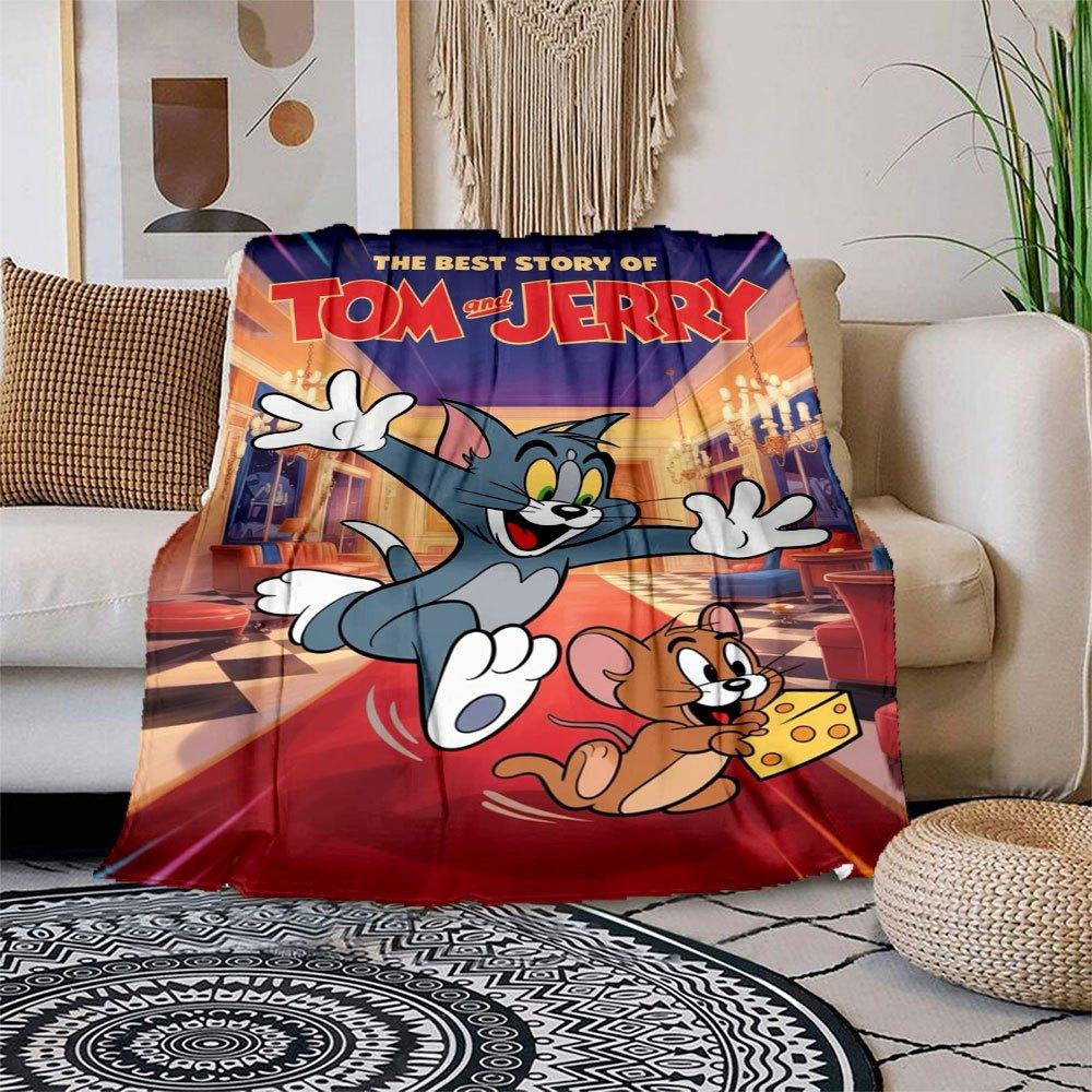 The Best Story of Tom & Jerry: Classic Cartoon AdventuresBlanket Flannel Throw Blanket for Sofa, Bed, Travel, Camping, Office