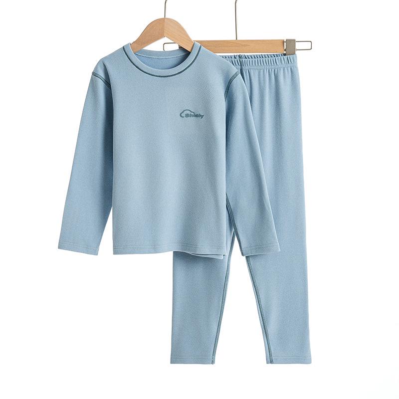 Детский дышащий антибактериальный кашемировый комплект нижнего белья на осень