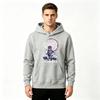 Men Demon Anime Akaza Printed Pullover Hoodie Casual Long Sleeve Sweatshirt