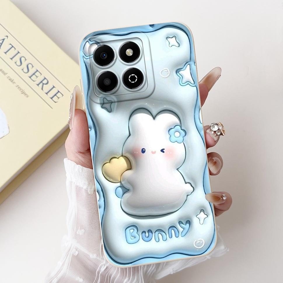 Colorful Flower Case For Honor X6b Coque Silicone Soft Cover For Huawei Honor X 6b 6a X6A Phone Cases Covers Bumper