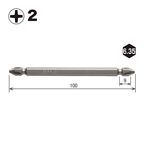Vessel Double Headed Bit, B43 + 2 x 100 mm, Hardne