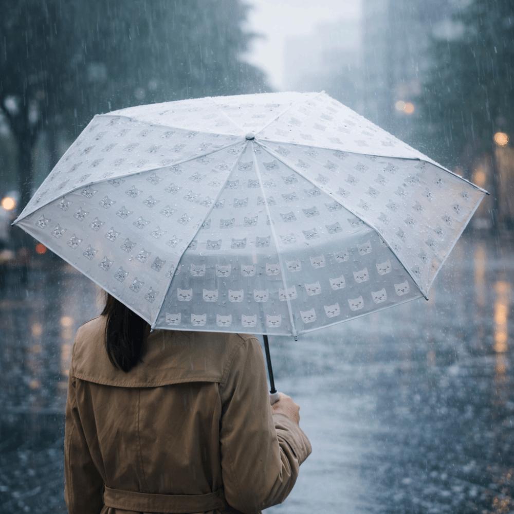 Portable Folding Umbrella Waterproof Transparent Umbrella Cute Automatic Umbrella  Rainy Day