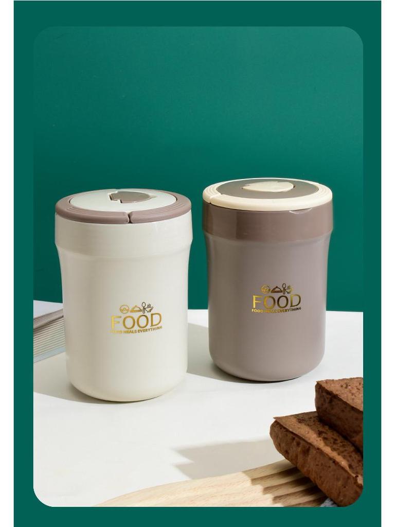 «Женская термокружка Mingrui 304 из нержавеющей стали с термоизоляцией — портативная герметичная кружка для завтрака и супа»