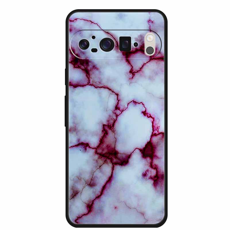 Чехол для мобильного телефона Google Pixel 9 Pro XL Роскошный защитный чехол из мягкого силикона для Google Pixel 9Pro XL Мраморный Мягкий черный Funda